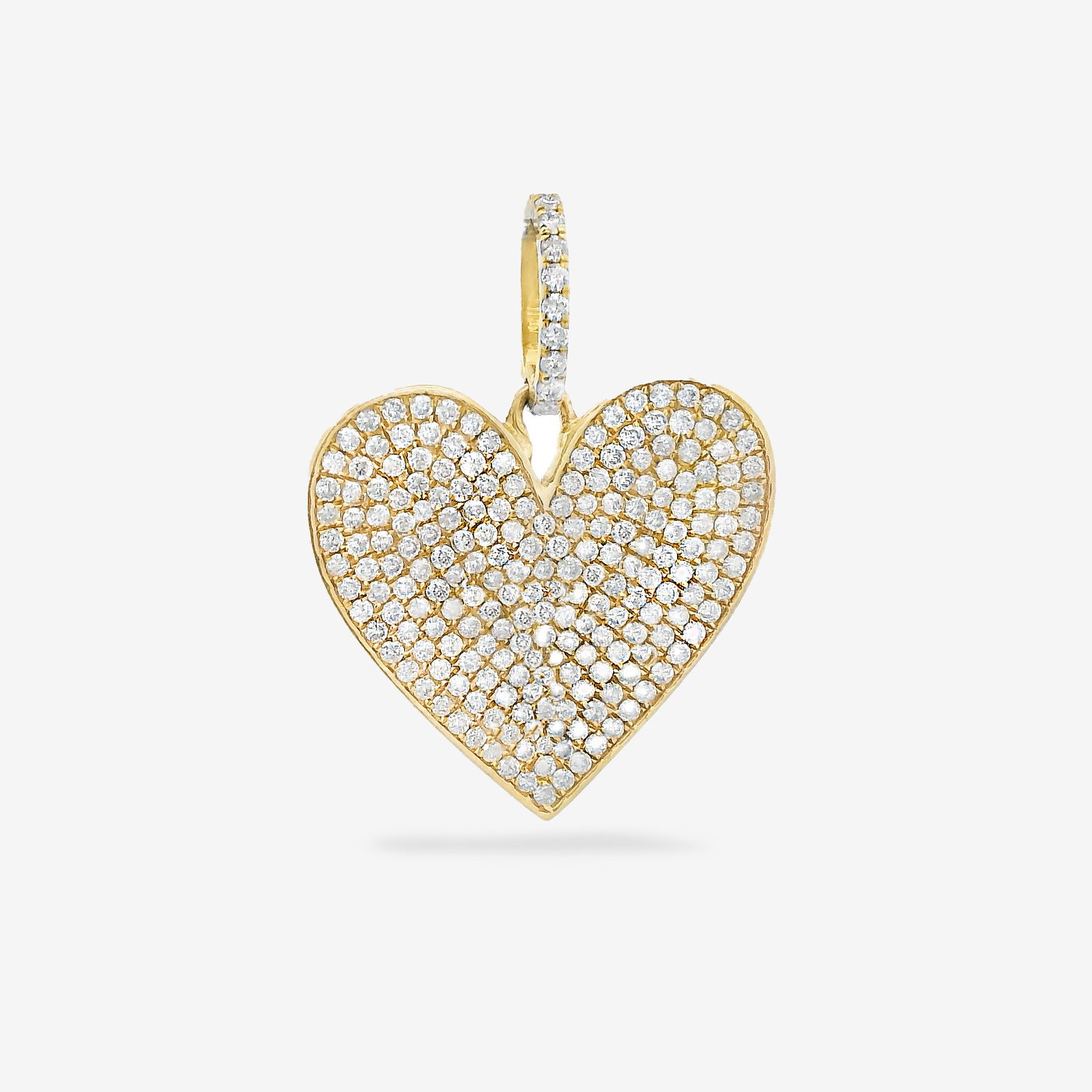 0.95CT Heart Shaped Pave' Charm