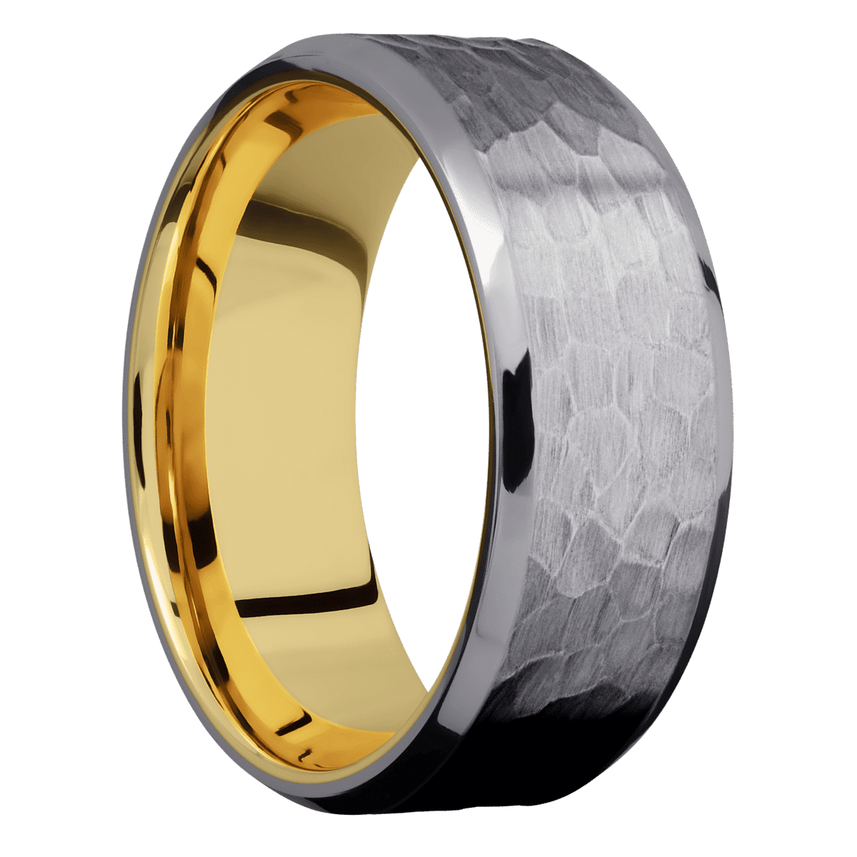 Lashbrook - Tantalum + Hammer , Polish Finish + 10K Yellow Gold