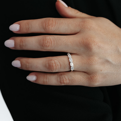 Emerald Cut Pinpoint East West 1.55CT Diamond Ring