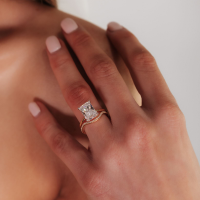 1/2 Way 0.10CT Curved Ring