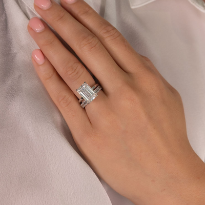 1/2 Way 1.30CT Emerald Cut Diamond Ring