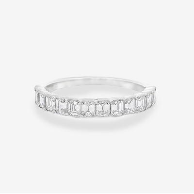 1/2 Way 1.30CT Emerald Cut Diamond Ring