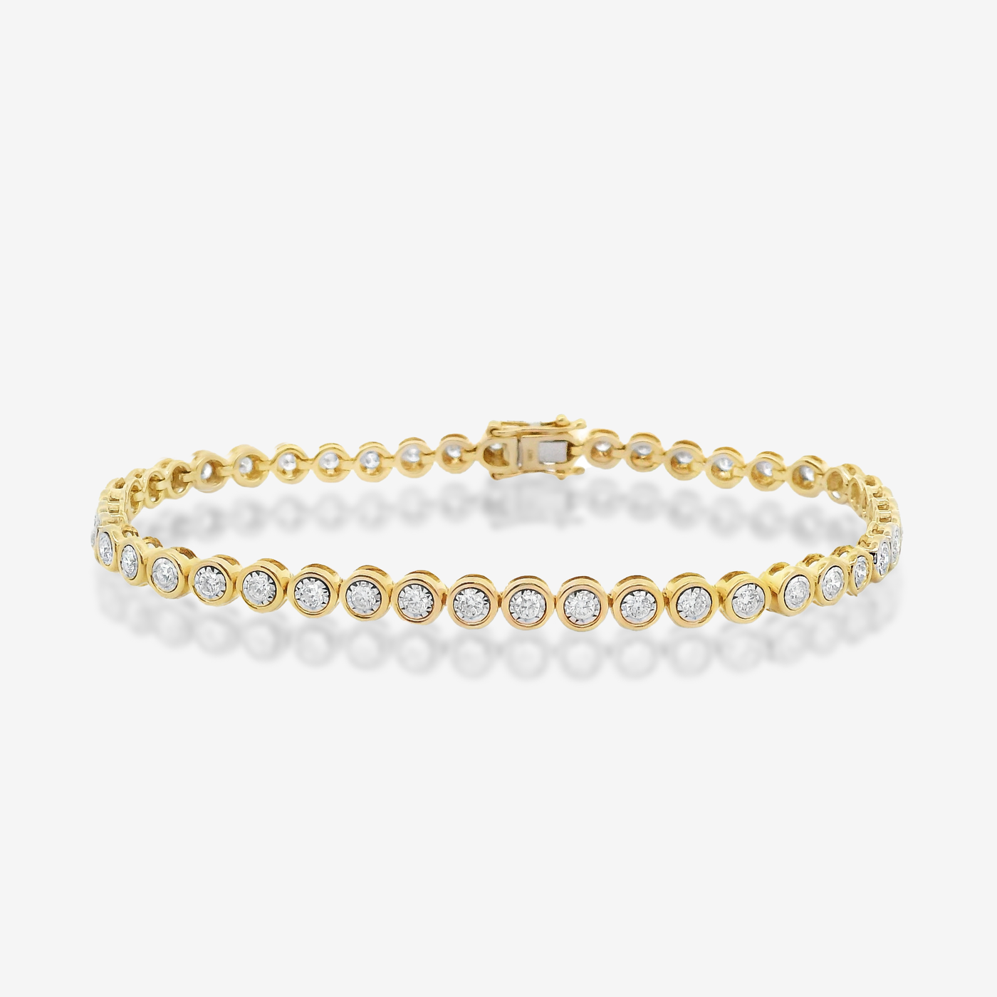 1.05CT Illusion Set Bezel Diamond Tennis Bracelet