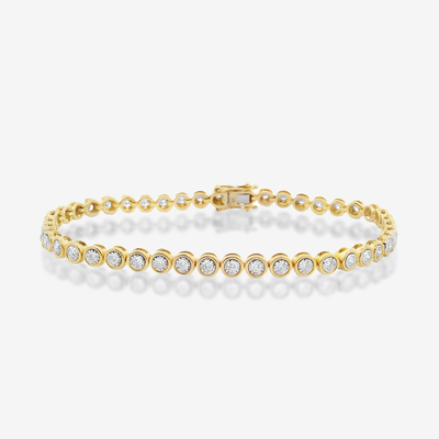 1.05CT Illusion Set Bezel Diamond Tennis Bracelet