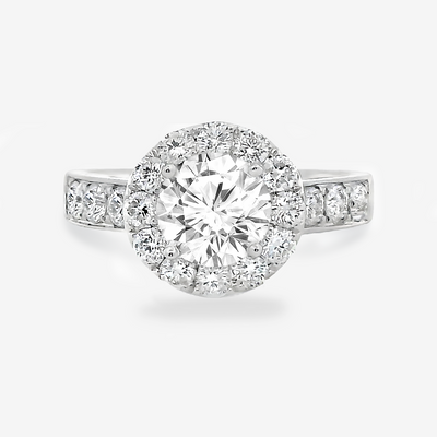 1.08CT Natural Diamond Round Engagement Ring