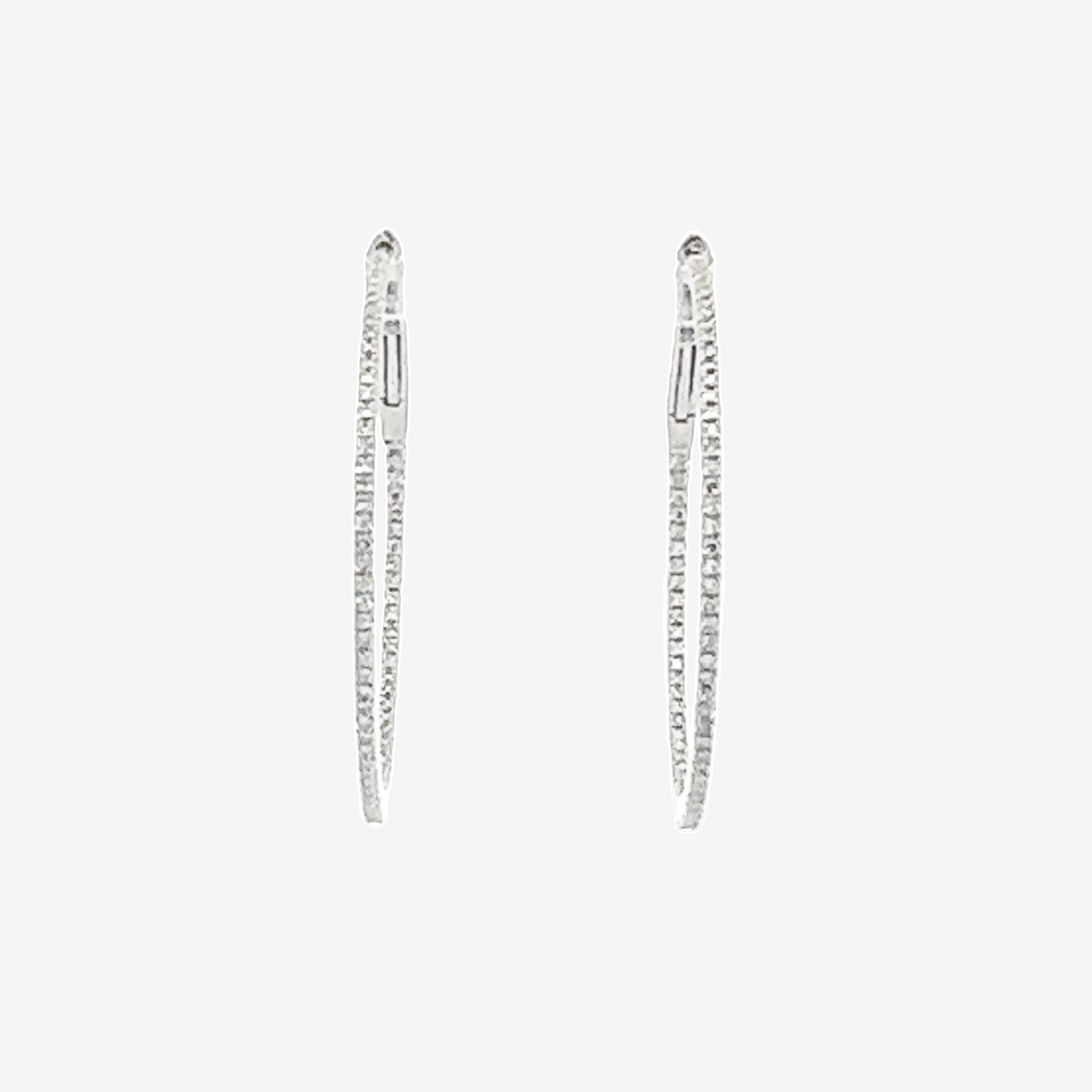 ultra light diamond eternity hoop earrings