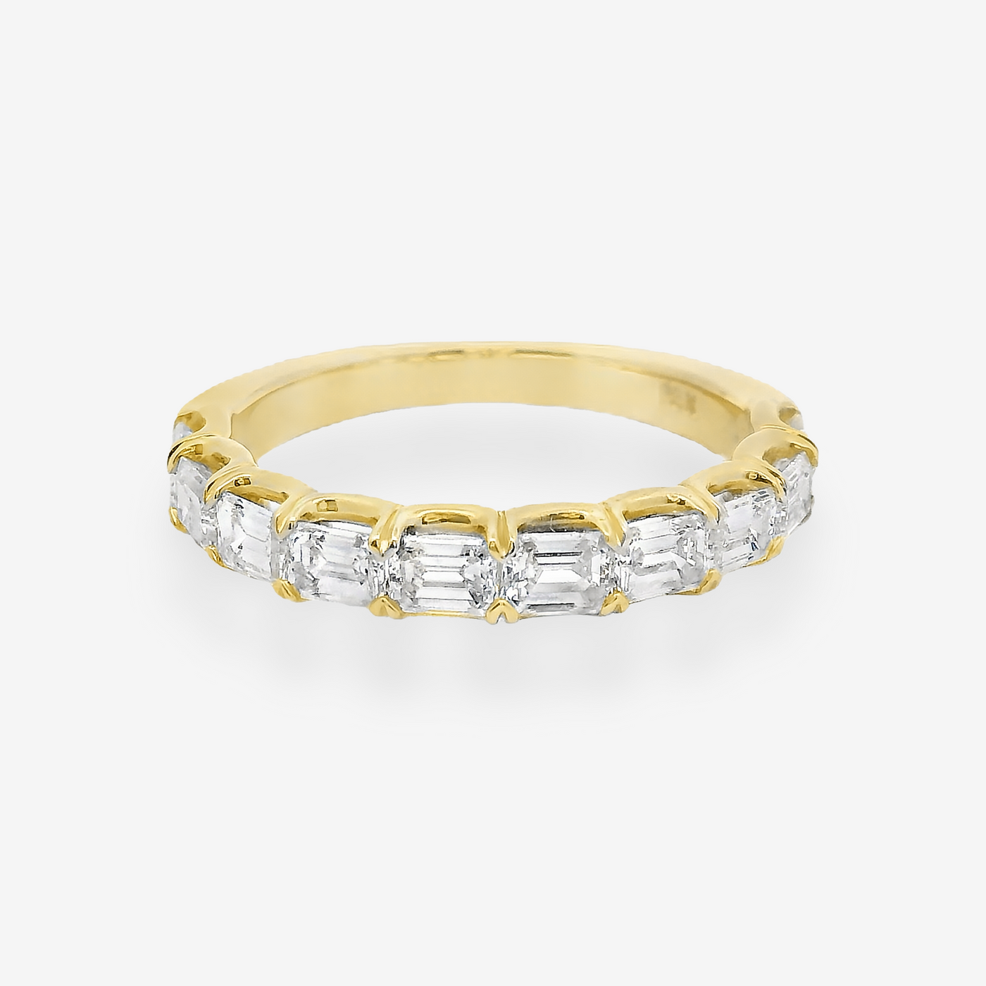 1.30CT Emerald Cut East West Diamond Ring