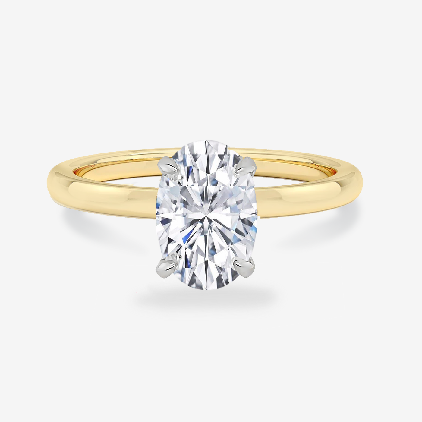 1.30CT Natural Diamond Perfect Solitaire Classic Oval Engagement Ring
