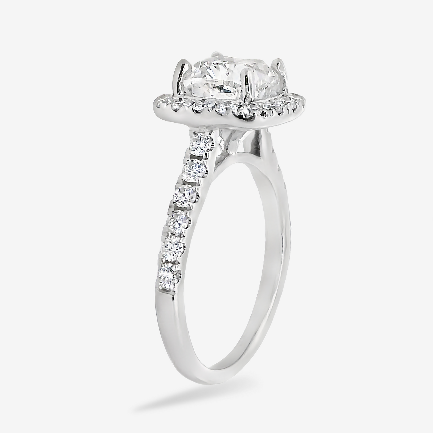 1.70CT Natural Diamond Ritz Square Cushion Engagement Ring