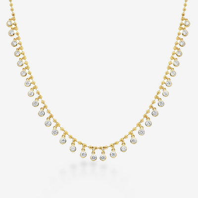 1.75CT Diamond Drop Bead It Necklace