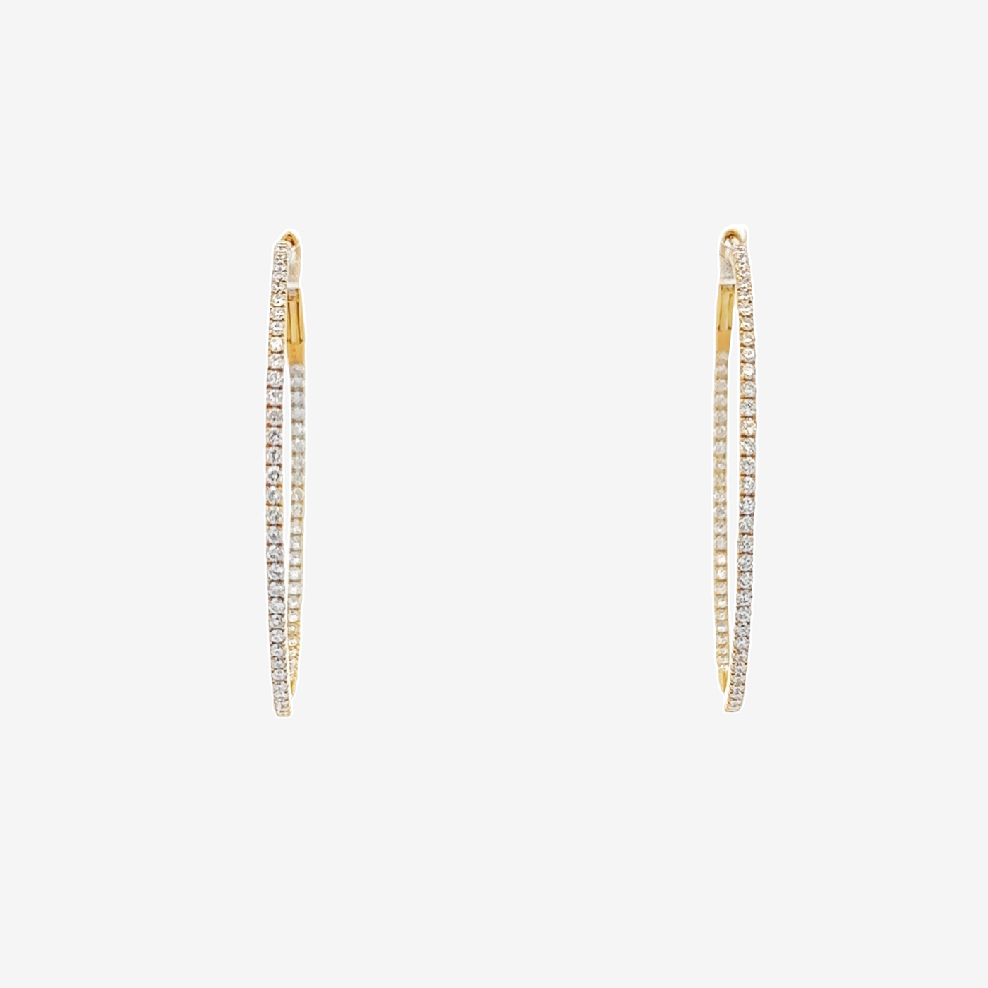 eternity diamond hoop earrings