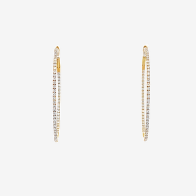 eternity diamond hoop earrings