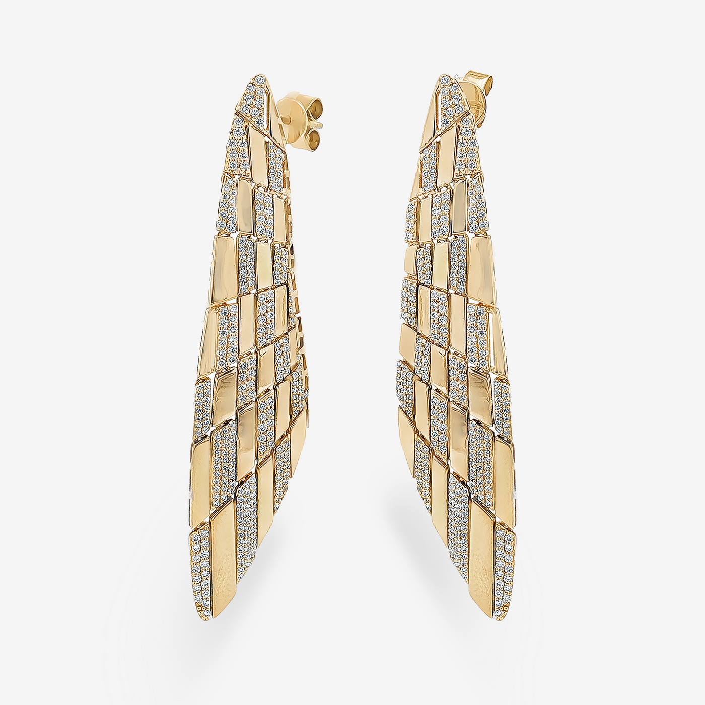 1.78CT Checked Diamond Dangle Earrings