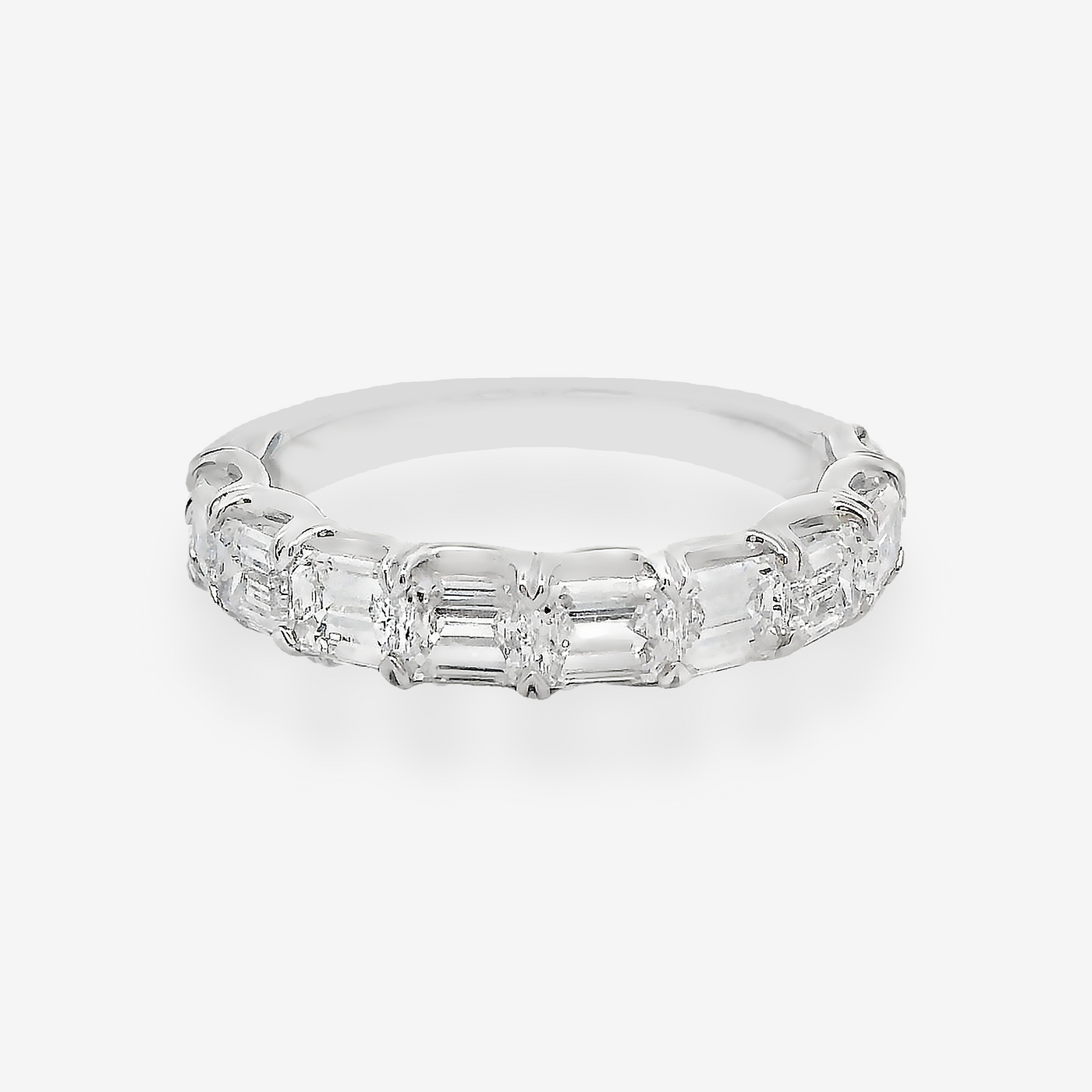 1.85CT Emerald Cut East West Diamond Ring