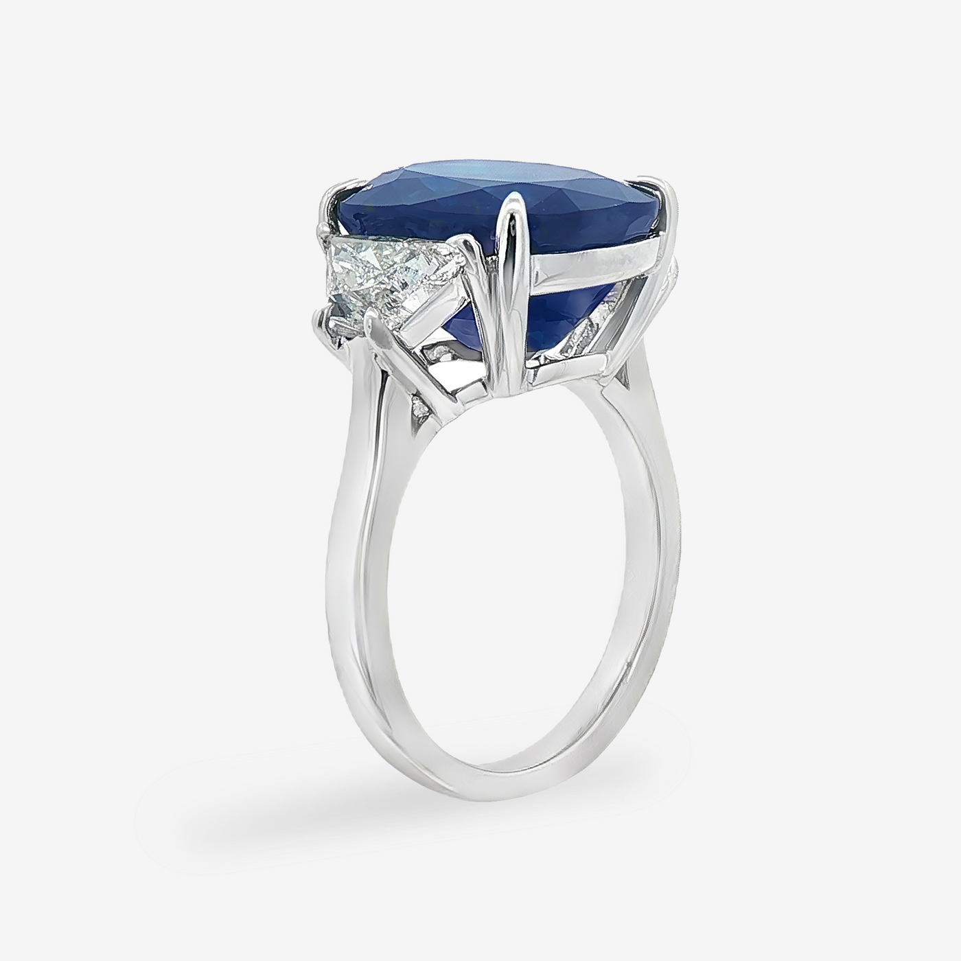 10.99CT Blue Sapphire & Diamond Ring