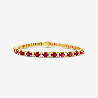 ruby and diamond tennis bracelet
