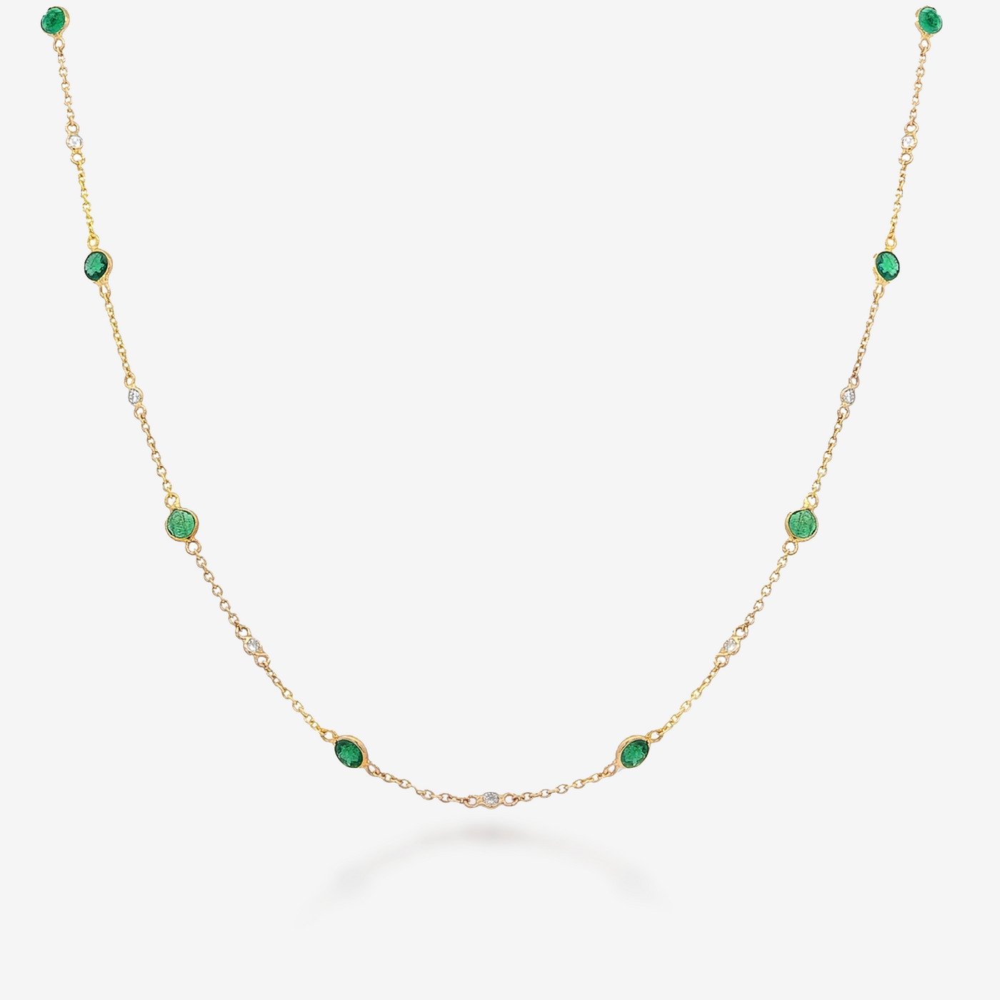 10 Emerald By The Yard 2.10CT Necklace