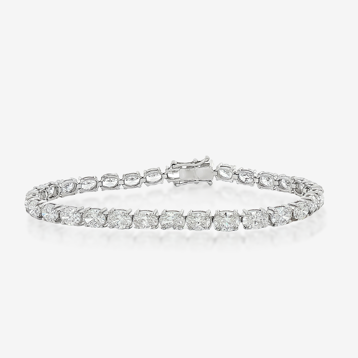 11.50CT East West Oval Diamond Tennis Bracelet