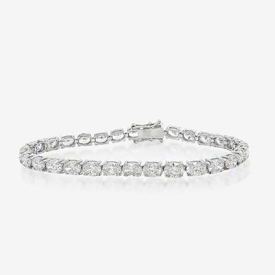 11.50CT East West Oval Diamond Tennis Bracelet