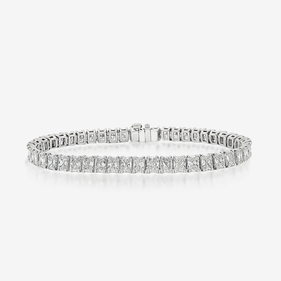 14.50CT Radiant Cut Diamond Tennis Bracelet