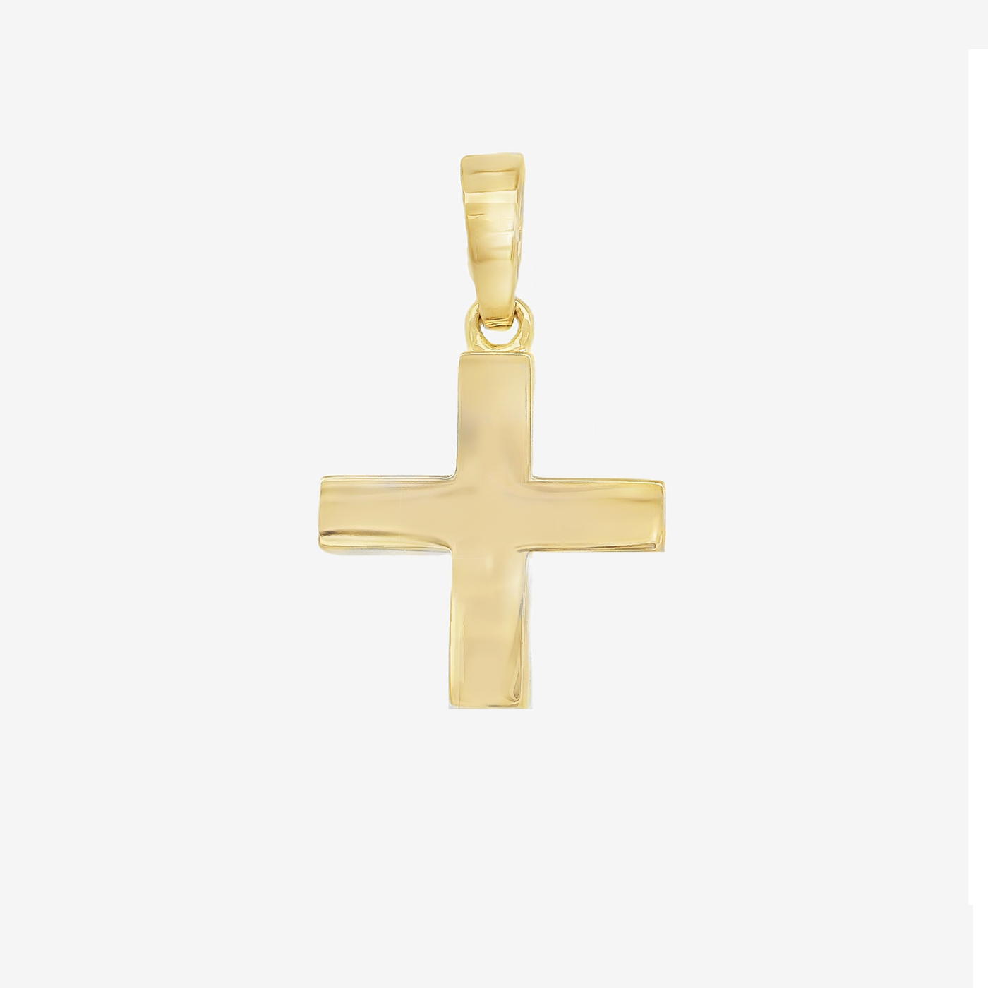 0.5" Solid Gold Square Greek Cross Pendant