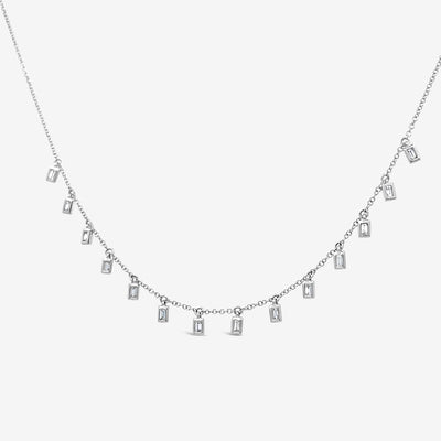 14 Drops By The Yard Baguette Diamond Necklace