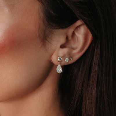 Lab Grown 2.57CT Diamond Drop Earrings