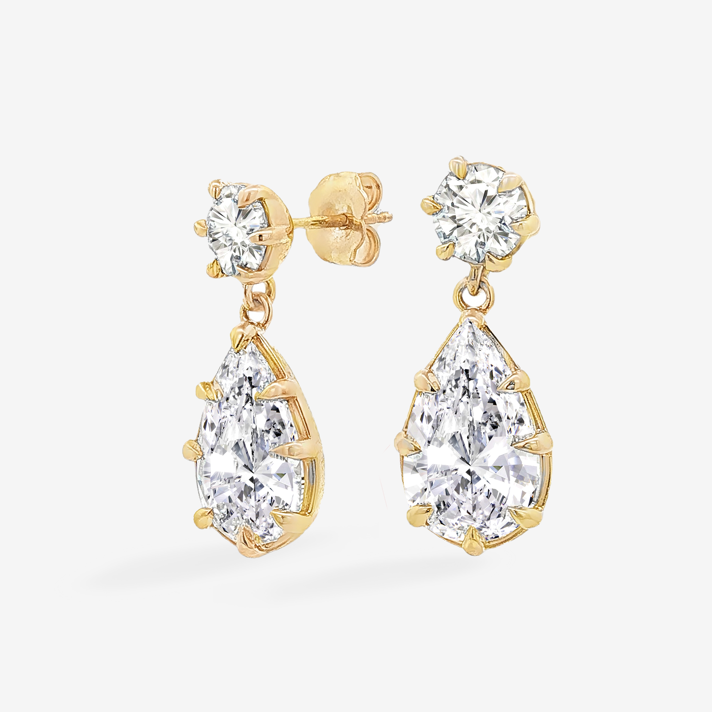 Lab Grown 2.57CT Diamond Drop Earrings