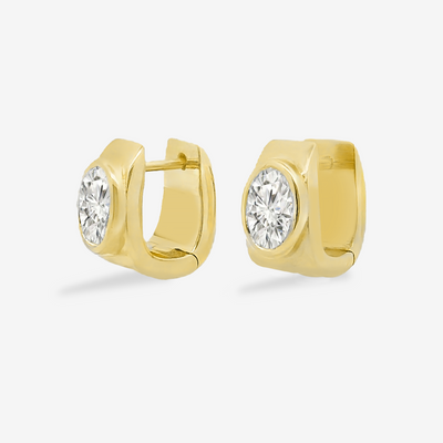 Lab Grown 1.45CT Diamond Huggie Earrings