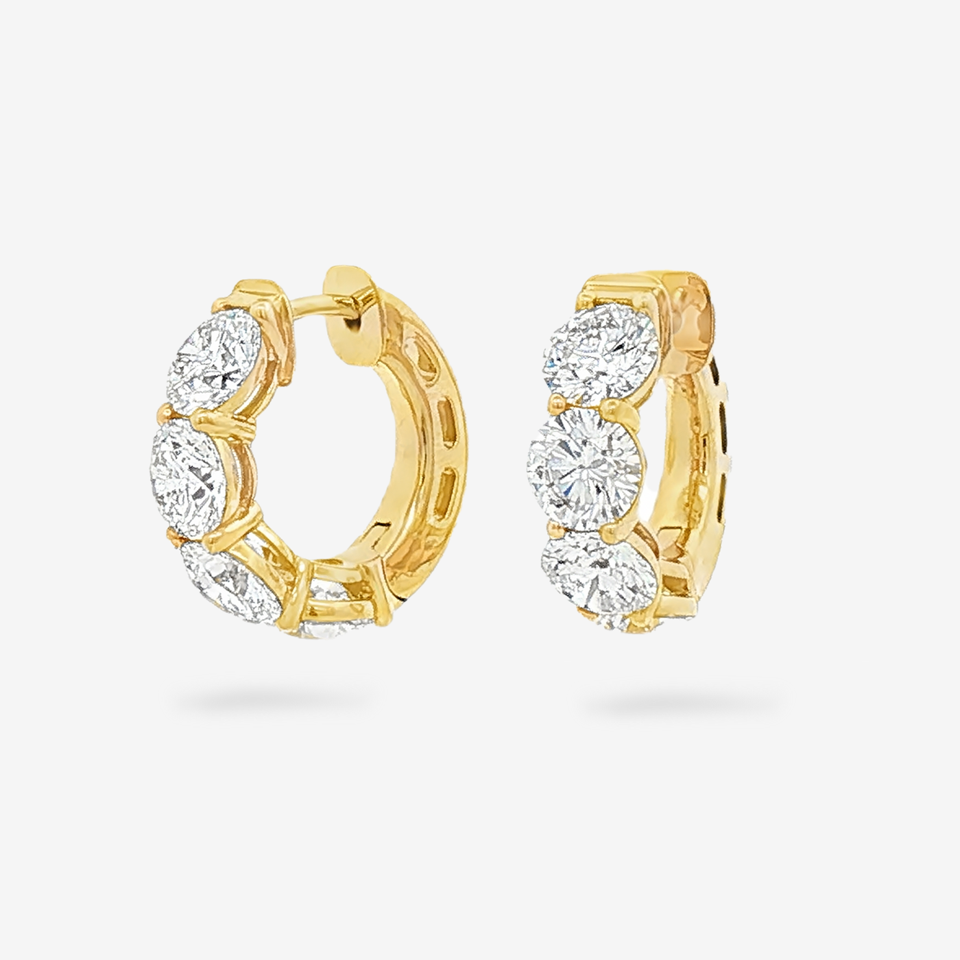 Lab Grown 4.93CT Huggie Earrings
