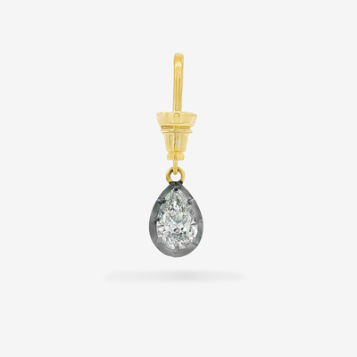 Lab Grown 1.47CT Pear Cut Diamond Antique Pendant