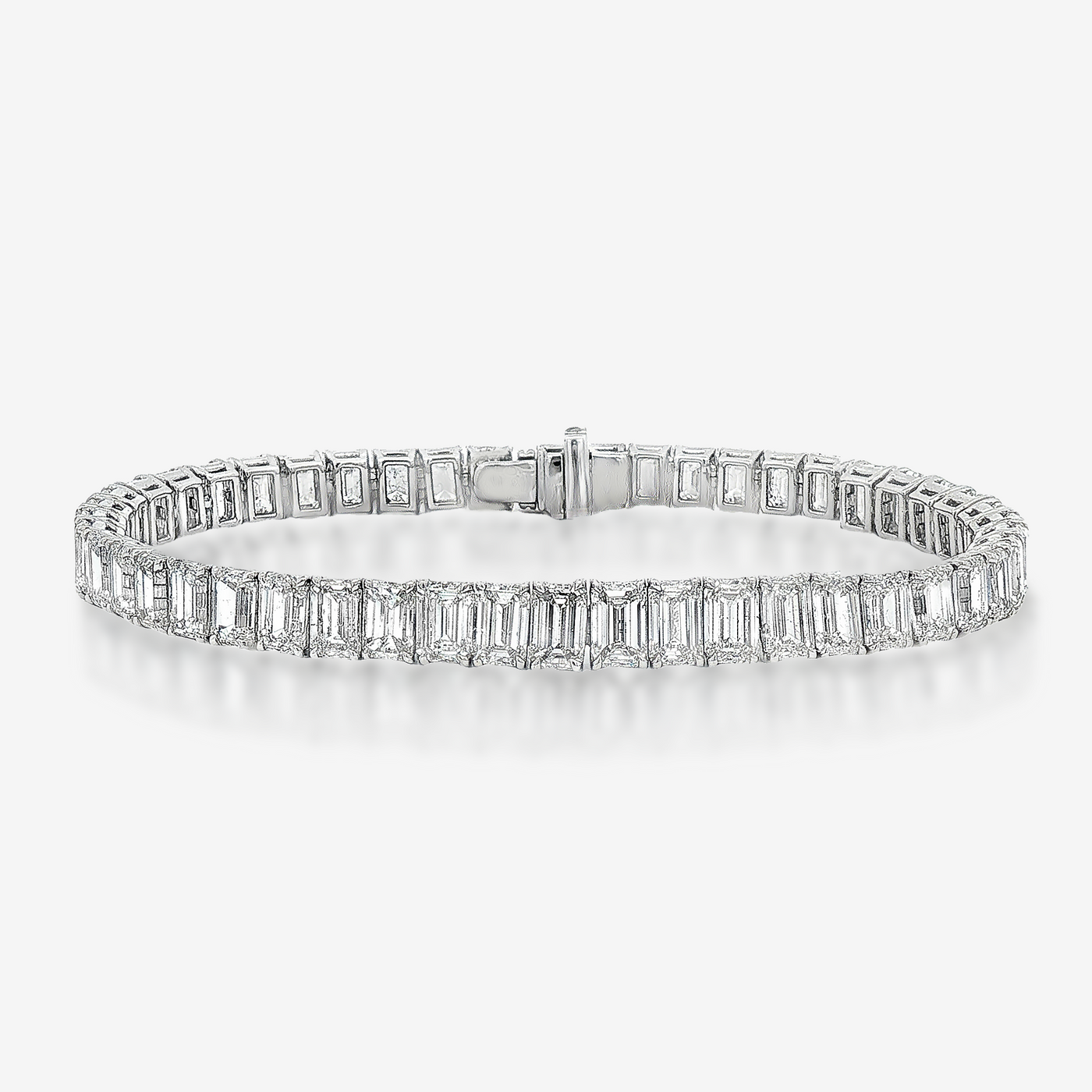 19.11CT Emerald Cut Diamond Tennis Bracelet