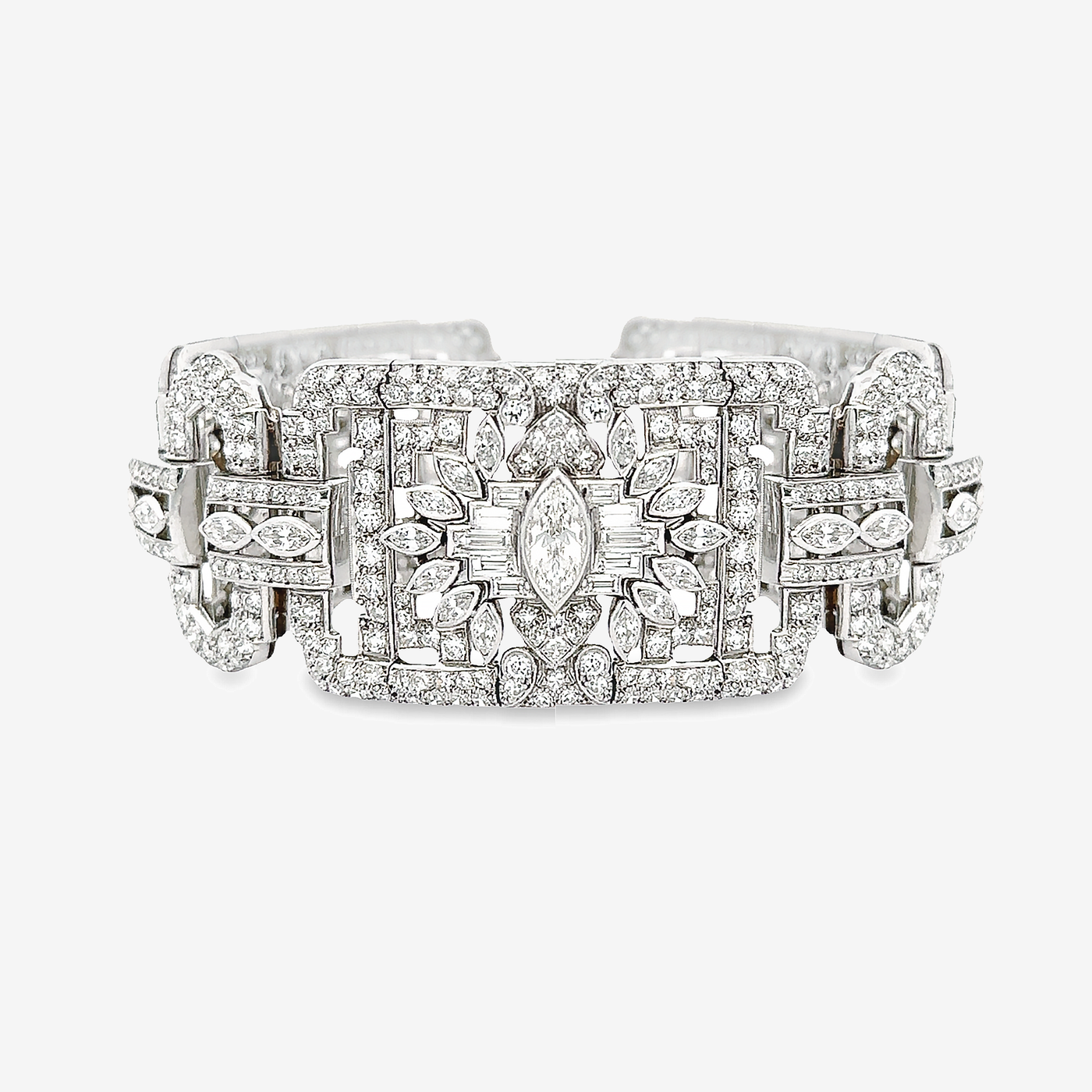 Diamond art deco bracelet