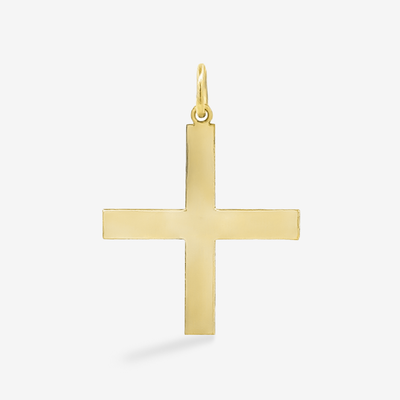 1" Gold Greek Cross Pendant