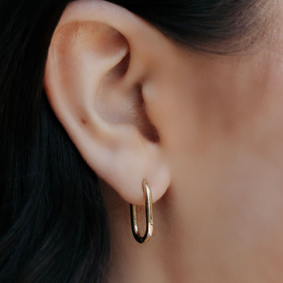 gold u-hoop earrings