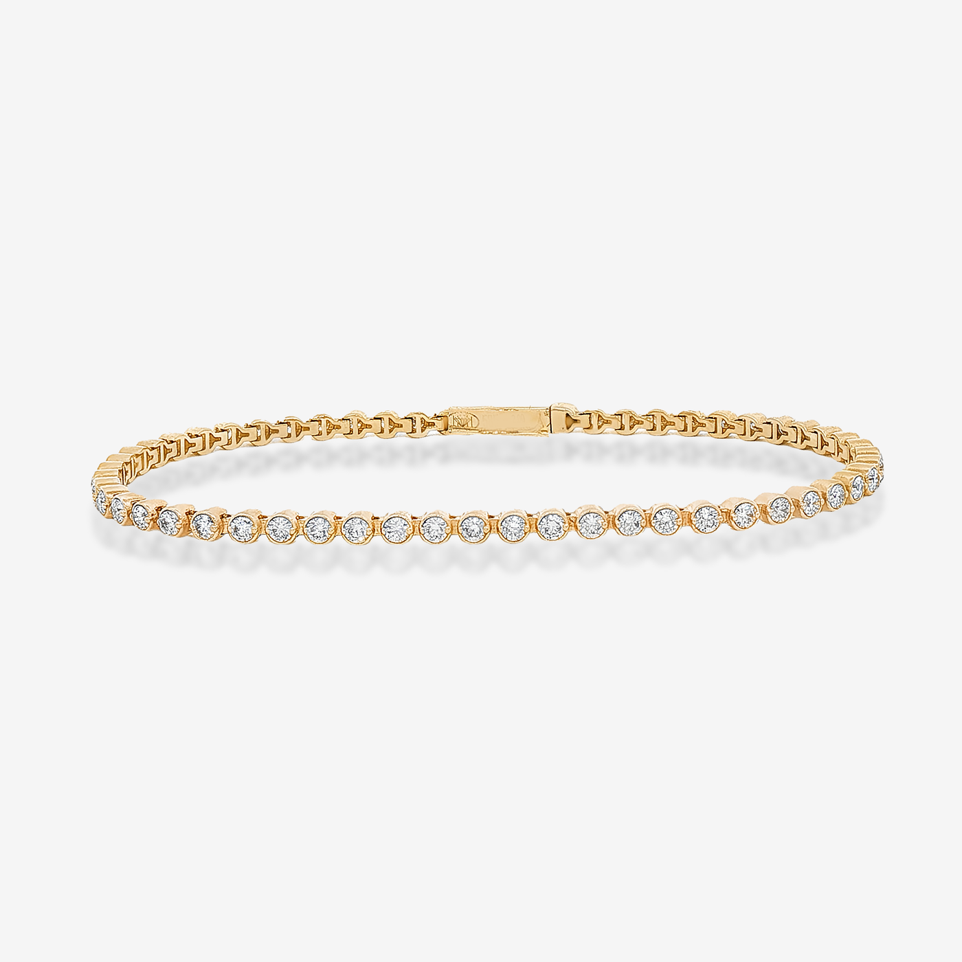 2.00CT Bezel Set Diamond Tennis Bracelet