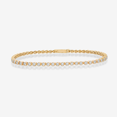 2.00CT Bezel Set Diamond Tennis Bracelet