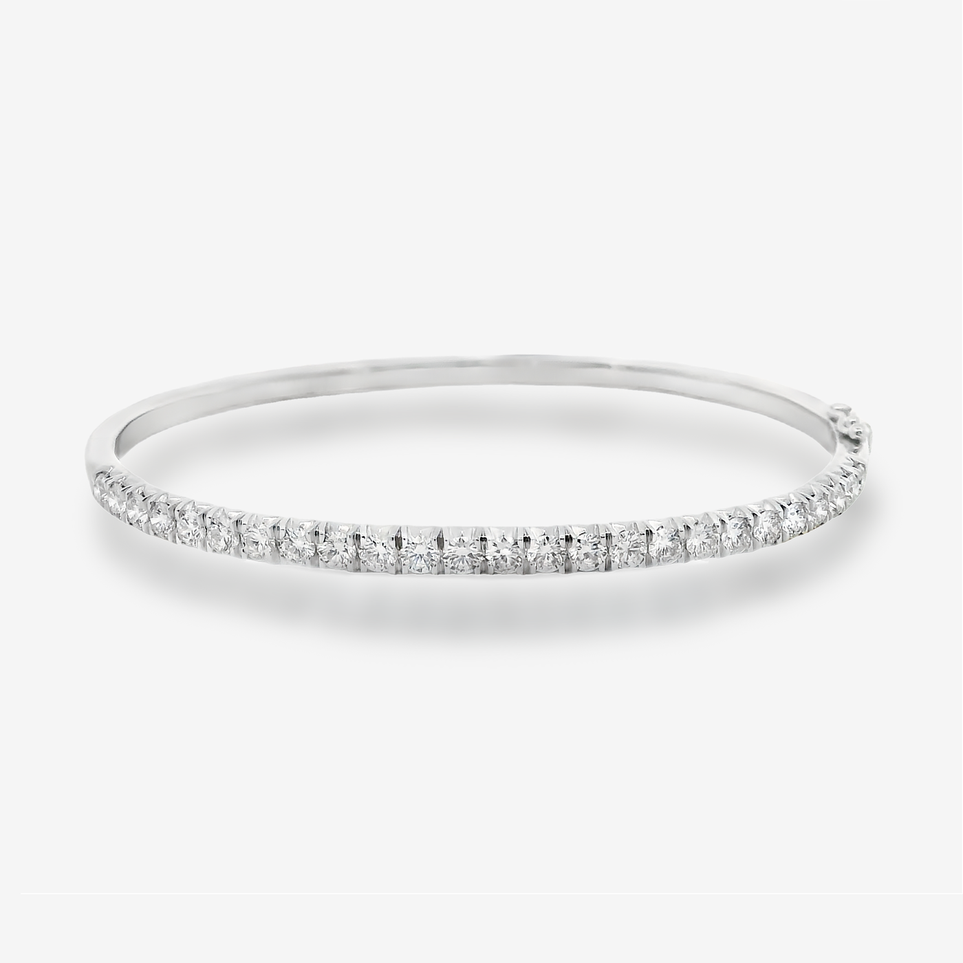 2.00CT Halfway Diamond 3MM Med. Bangle Bracelet