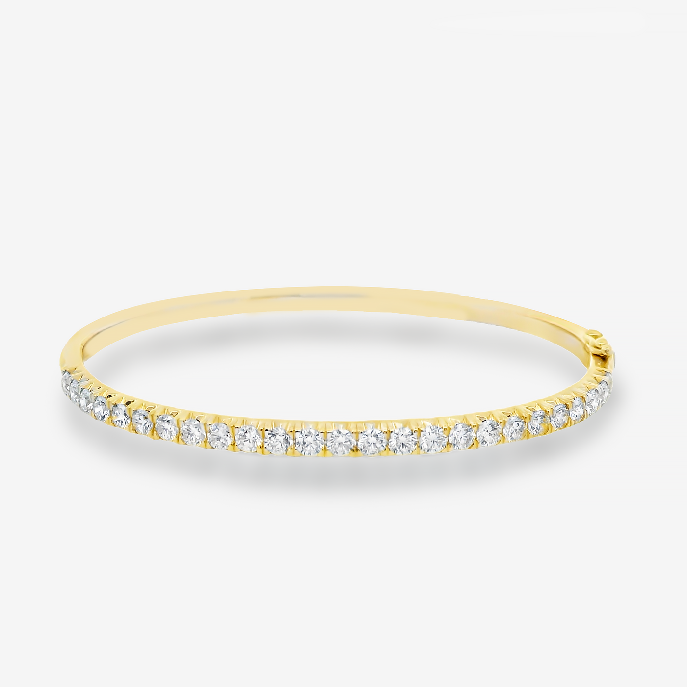 2.00CT Halfway Diamond 3MM Small Bangle Bracelet