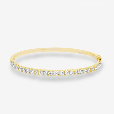2.00CT Halfway Diamond 3MM Small Bangle Bracelet