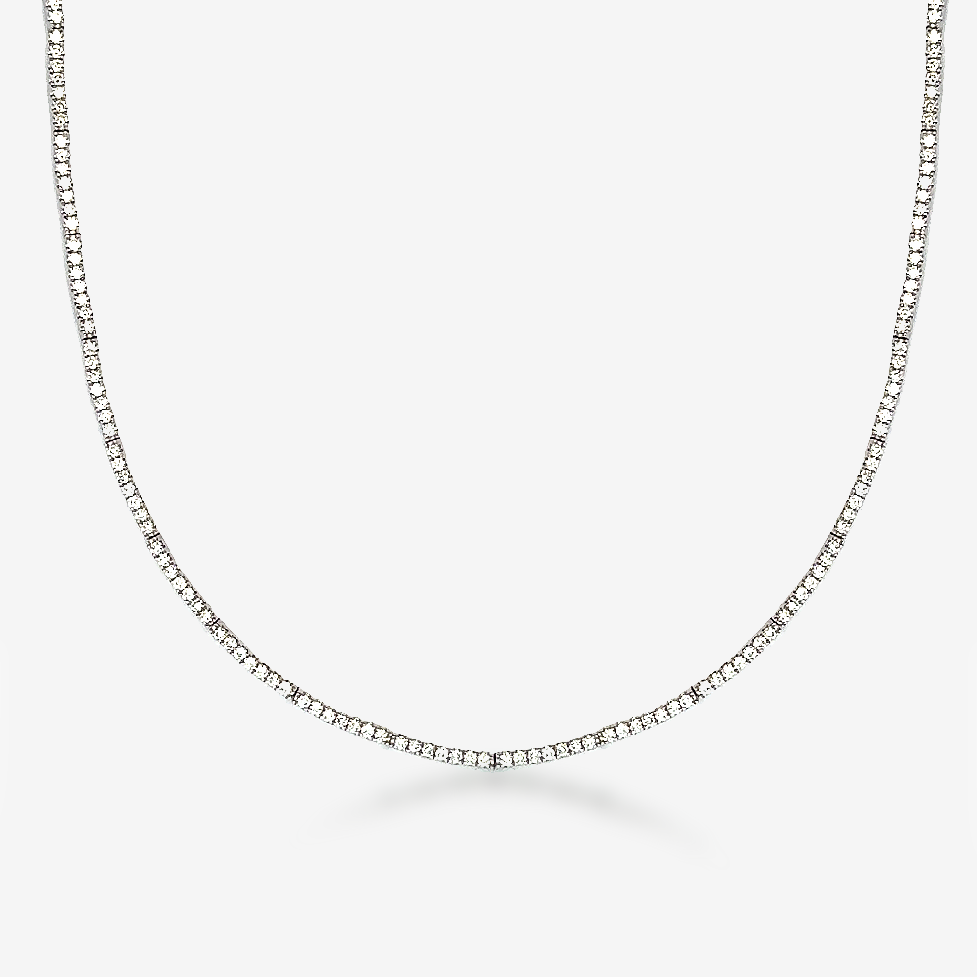 flex bar diamond tennis necklace