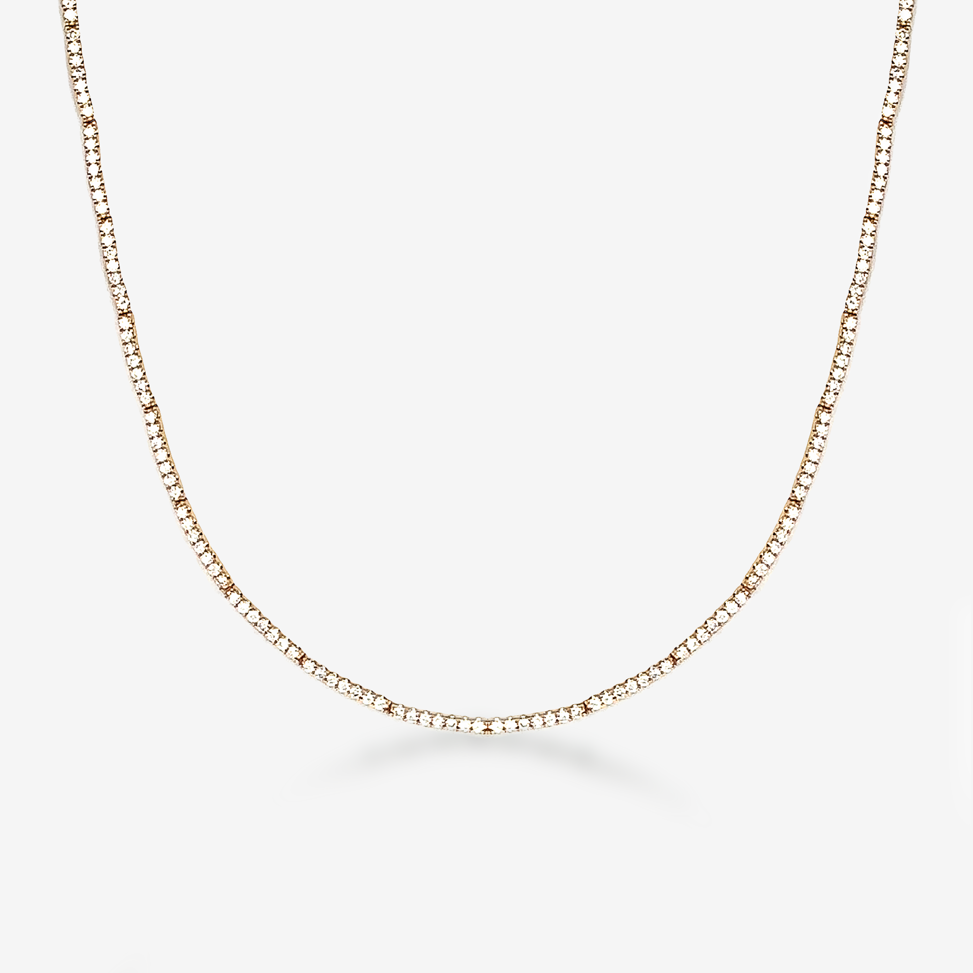 flex bar diamond tennis necklace
