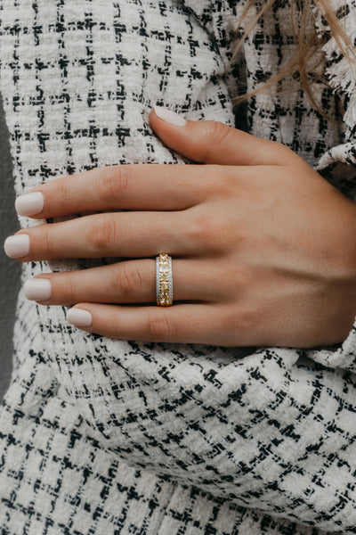 2.13ct Yellow & White Diamond Ring