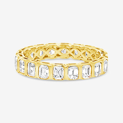 eternity emerald cut diamond band