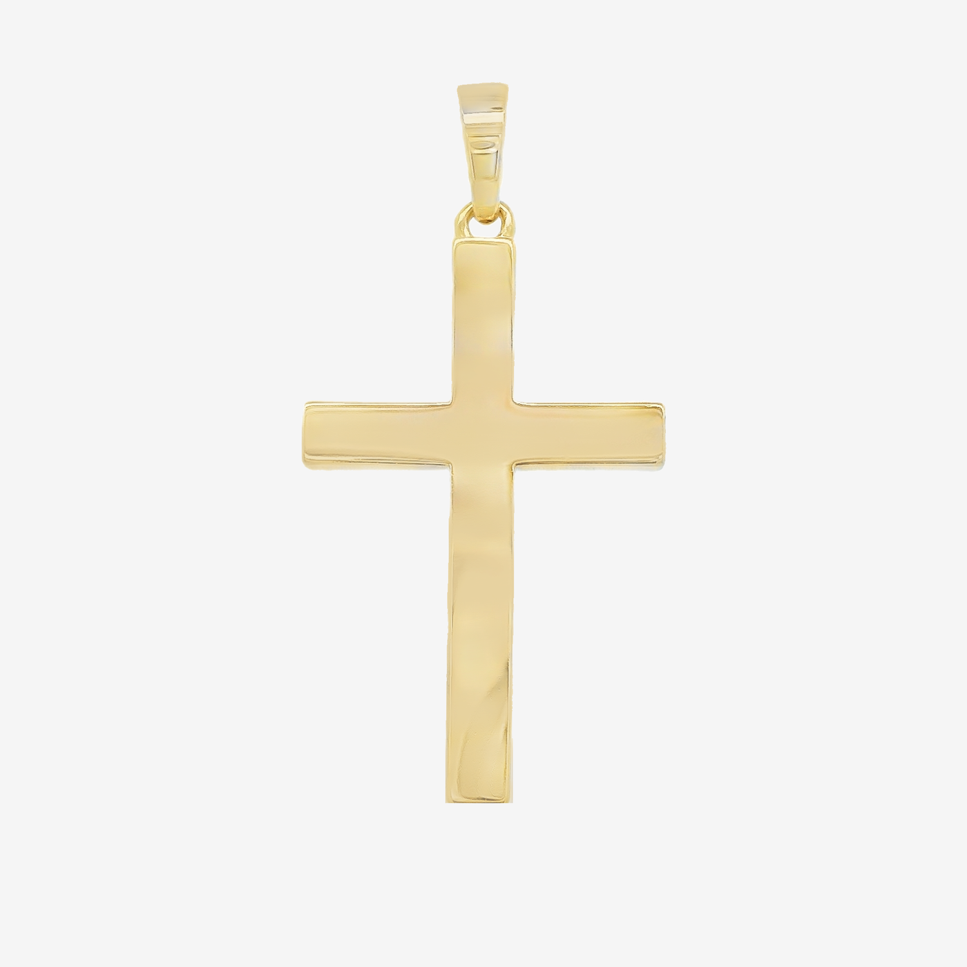 Square Crosses 27MM Classic Solid Gold Square Cross Pendant