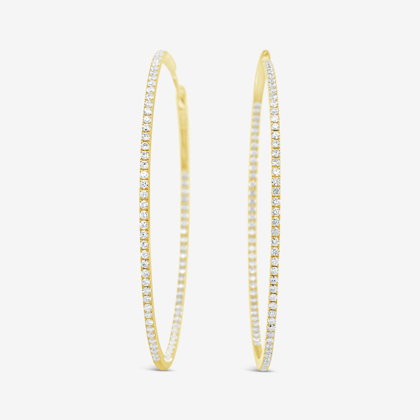 eternity diamond hoop earrings