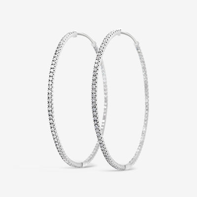 2" Whisper Thin 1.65CT Hoop Earrings