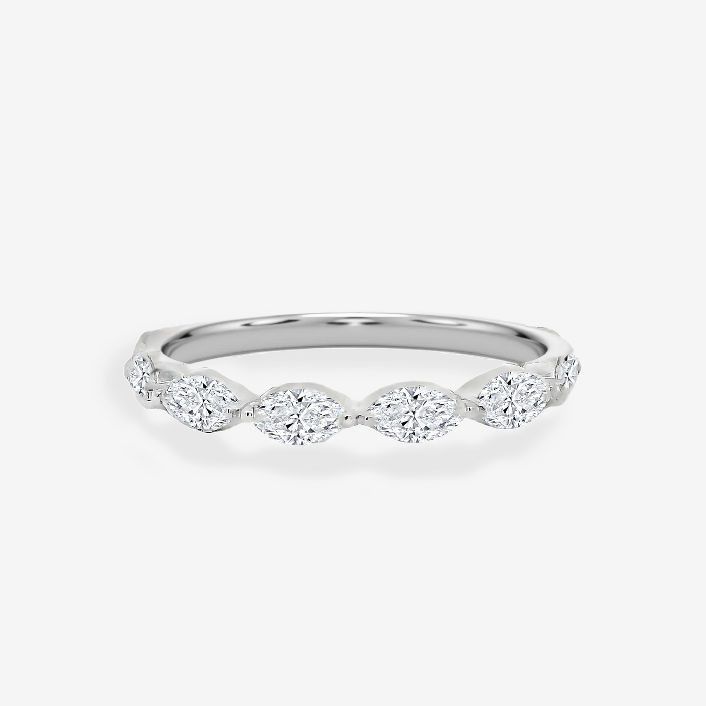 3/4 Marquise East-West Pinpoint Diamond Ring