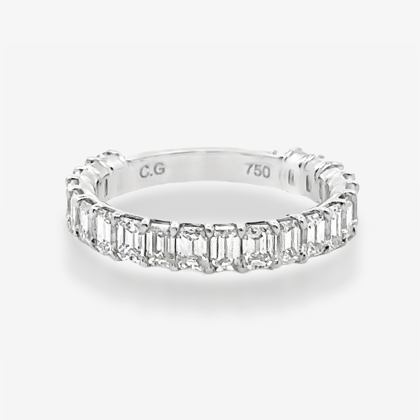 3/4 Way 2.10CT Emerald Cut Diamond Ring