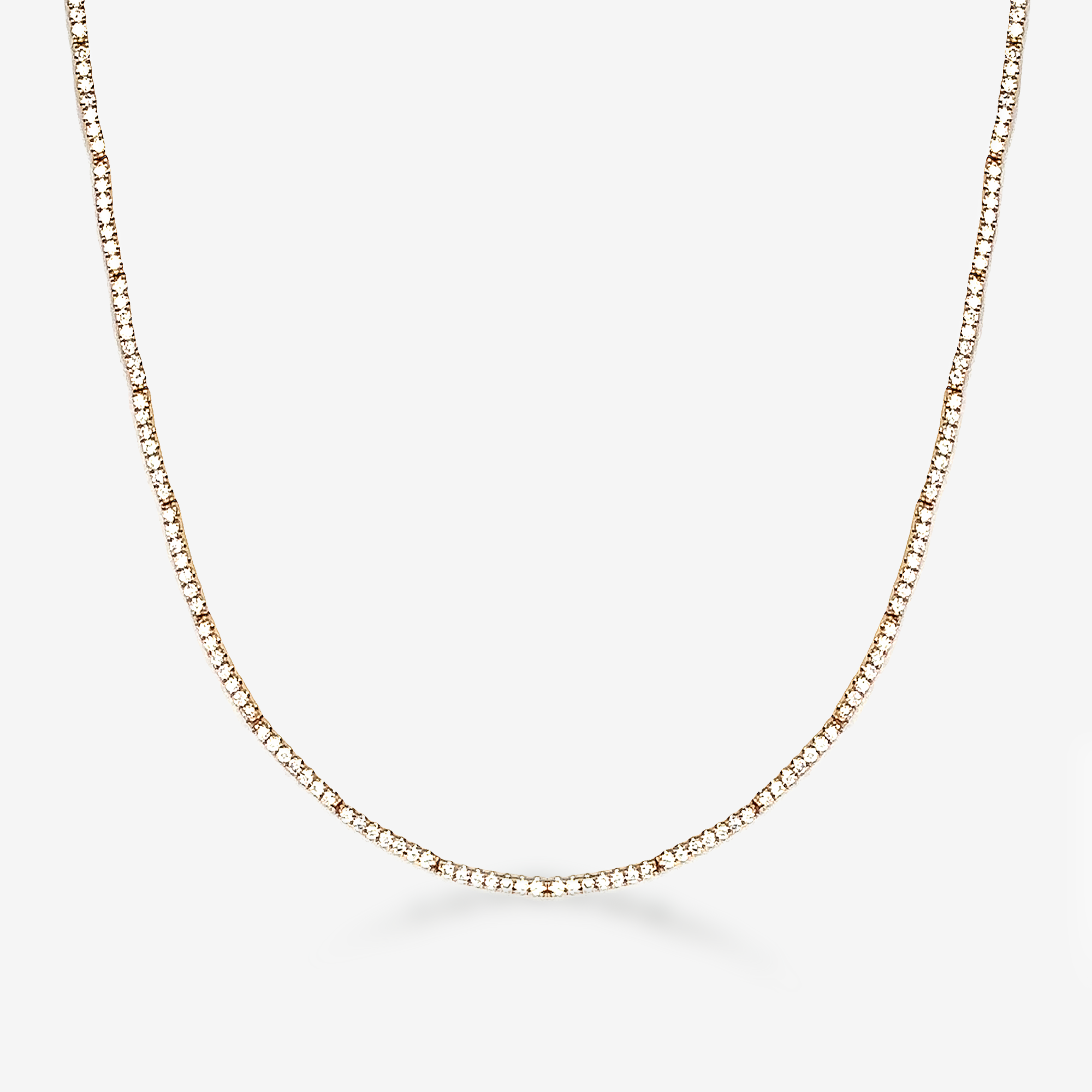 flex bar diamond tennis necklace